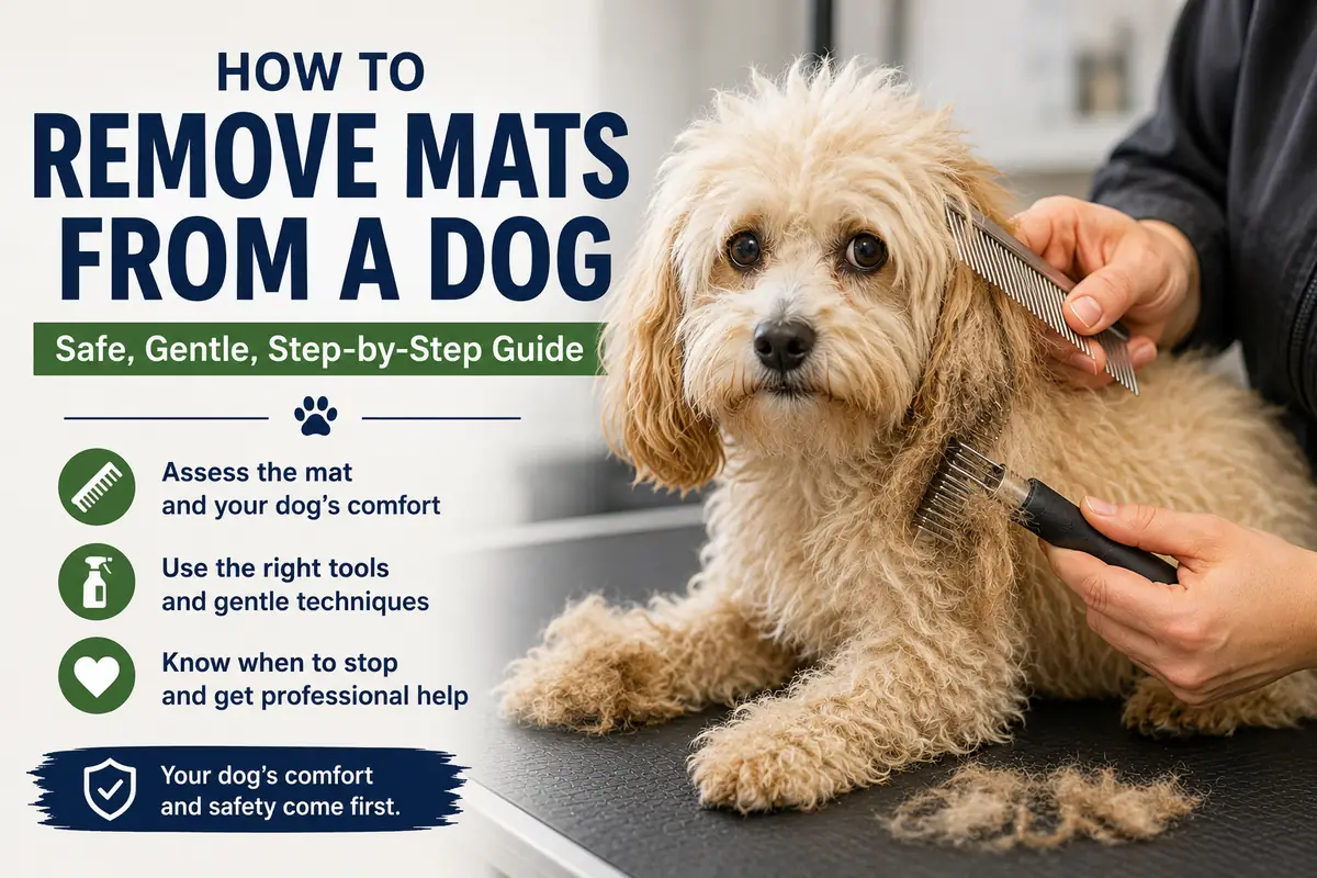 How to remove mats from a dog safely with gentle grooming