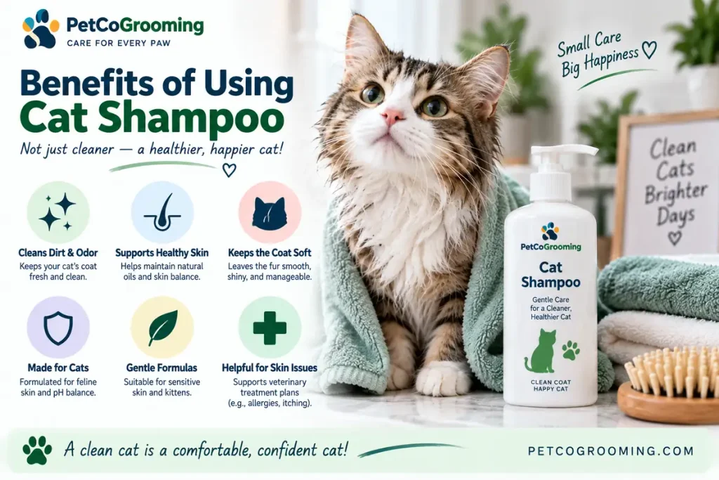 Benefits of using cat shampoo for coat and skin care