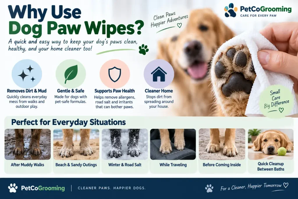 Benefits and everyday uses of dog paw wipes