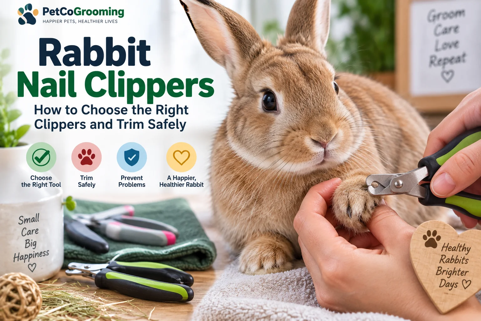 Rabbit nail clippers for safe rabbit nail trimming